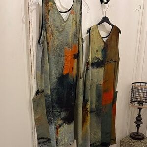 Abstract Print tank reversible Dress NWT. XS/S. M/L